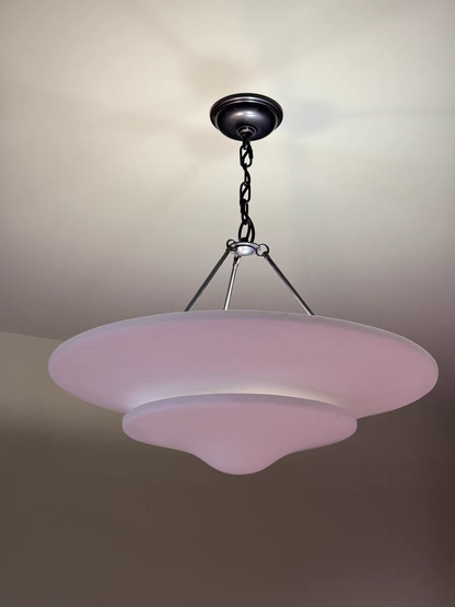 HomeDor Minimalist Modern Resin Round Chandelier