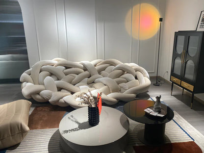 HomeDor Python Velvet Tubes Sofa