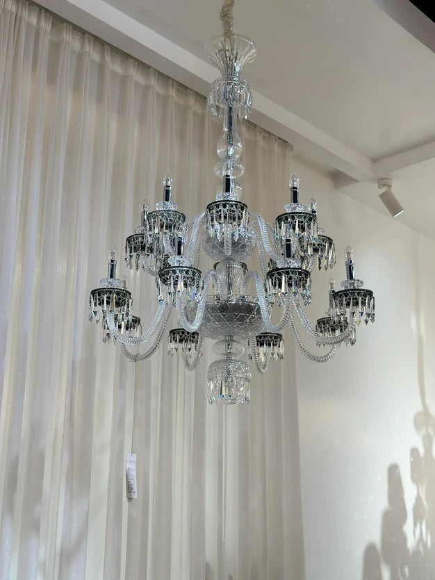 HomeDor Premium Luxury Diva Vintage Candle Crystal Chandelier