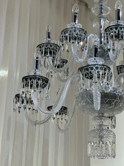 HomeDor Premium Luxury Diva Vintage Candle Crystal Chandelier