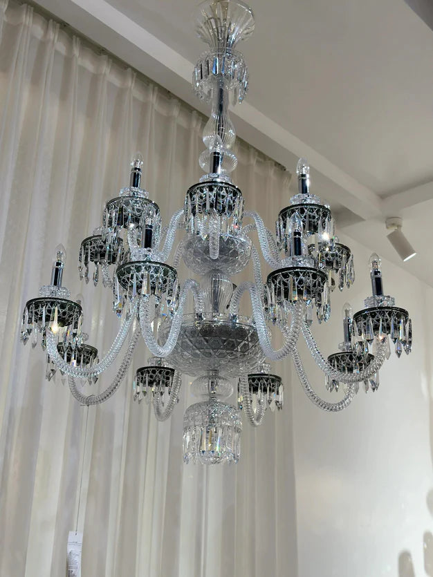 HomeDor Premium Luxury Diva Vintage Candle Crystal Chandelier