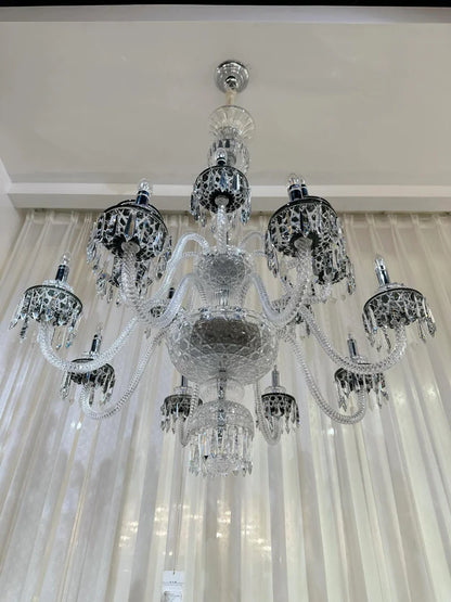 HomeDor Premium Luxury Diva Vintage Candle Crystal Chandelier