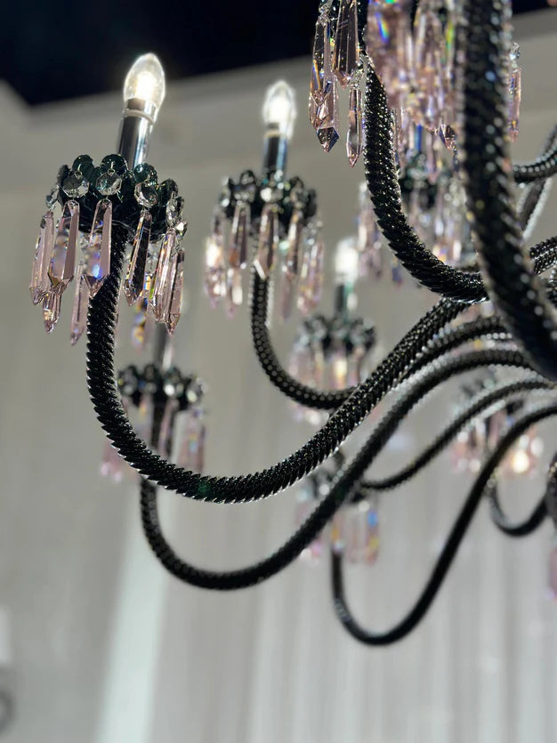 HomeDor Premium Diva Luxury Vintage Candle Crystal Chandelier