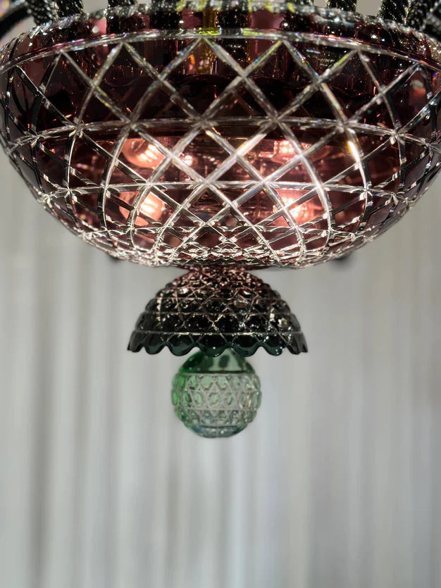 HomeDor Premium Diva Luxury Vintage Candle Crystal Chandelier