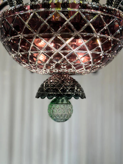 HomeDor Premium Diva Luxury Vintage Candle Crystal Chandelier