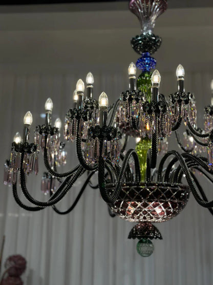 HomeDor Premium Diva Luxury Vintage Candle Crystal Chandelier