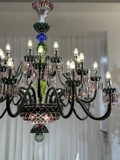 HomeDor Premium Diva Luxury Vintage Candle Crystal Chandelier