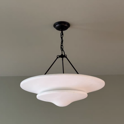 HomeDor Minimalist Modern Resin Round Chandelier