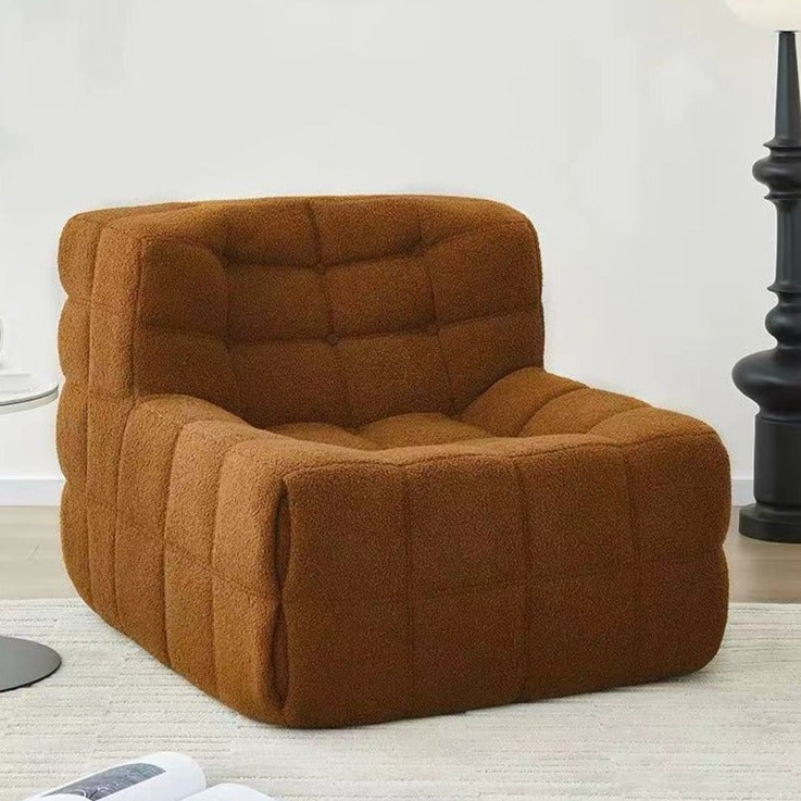 HomeDor Comfy Lounge Teddy Fluff Fabric Beanbag Sofa Chair