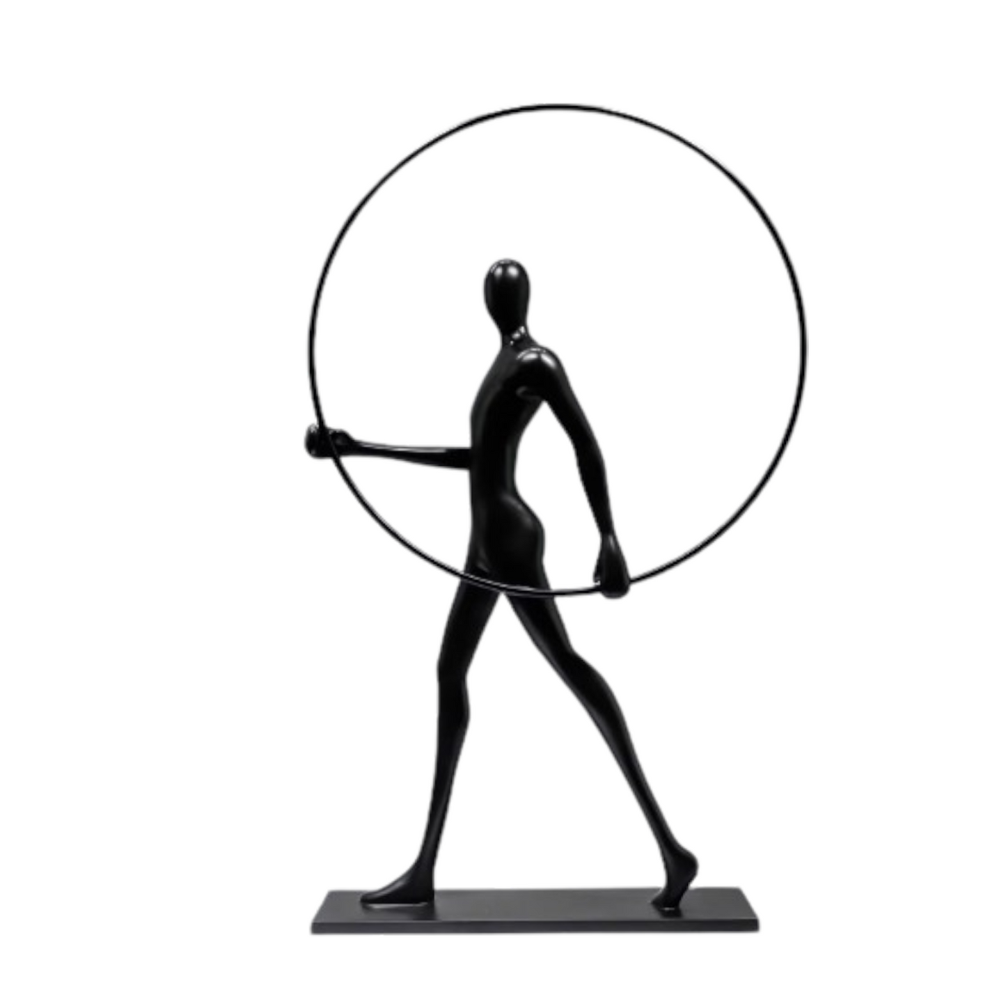 HomeDor Creative Figure Grasping Ring Standing Figure Sculpture