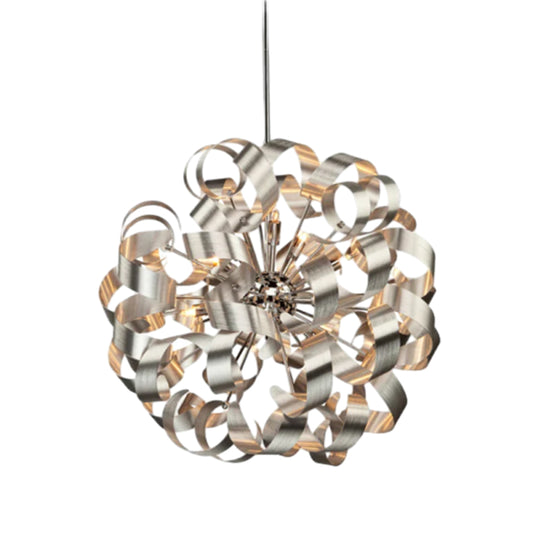 HomeDor Modern Nickel/Black Metal Sputnik Pendant Light