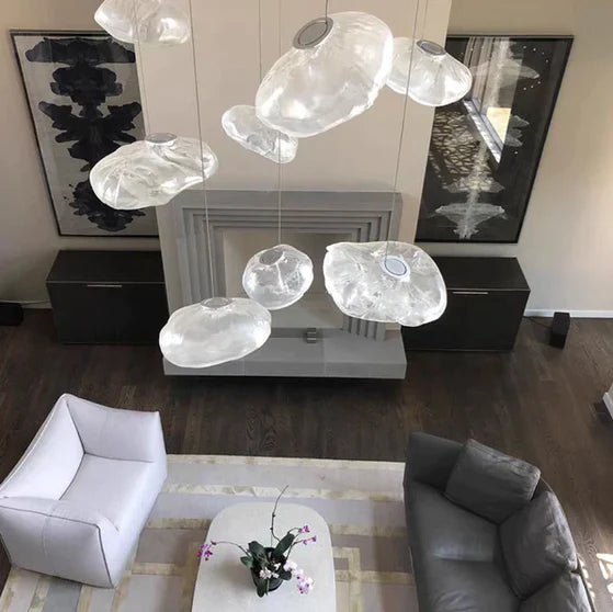 HomeDor Lily Glass Cloud Pendant Chandelier