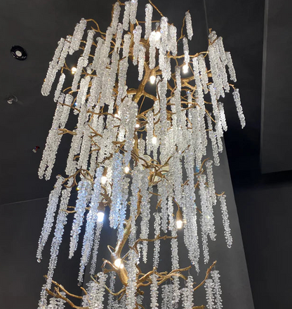 HomeDor Extra Large Tassel Tree Branch Crystal Chandelier