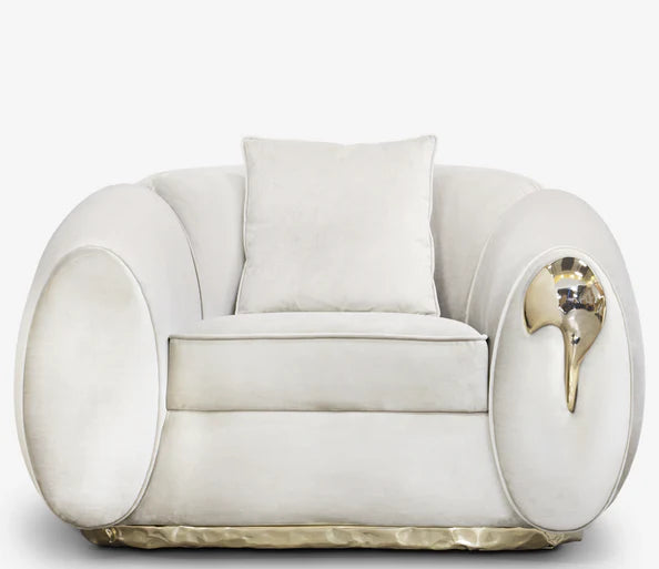 HomeDor  Luxury Gold Waterdrop Armchair