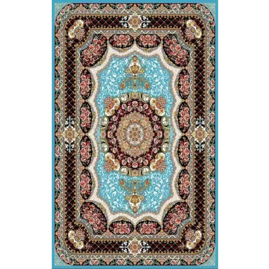 Persian Rug Oriental Vintage Luxury High-Density Blue Carpet