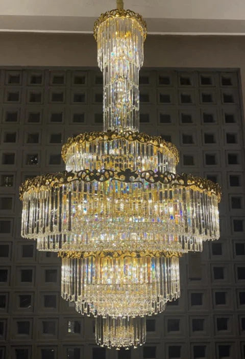 HomeDor Luxury Premium Empire Wreath Crystal Chandelier