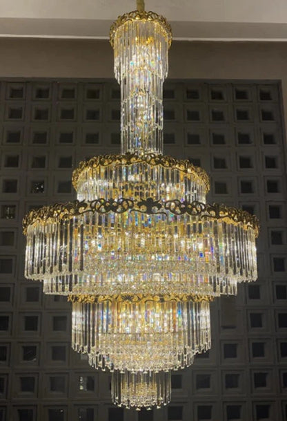 HomeDor Luxury Premium Empire Wreath Crystal Chandelier