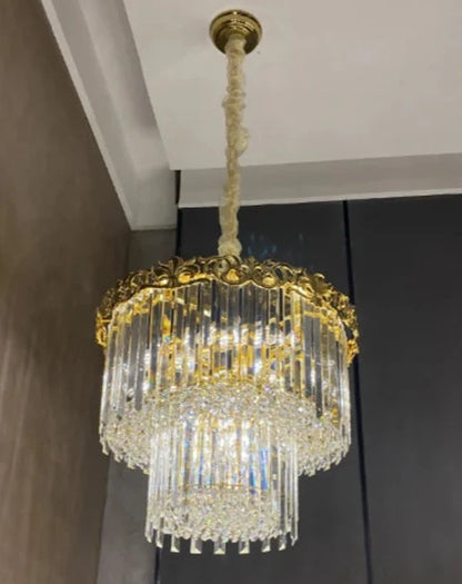 HomeDor Luxury Premium Empire Wreath Crystal Chandelier