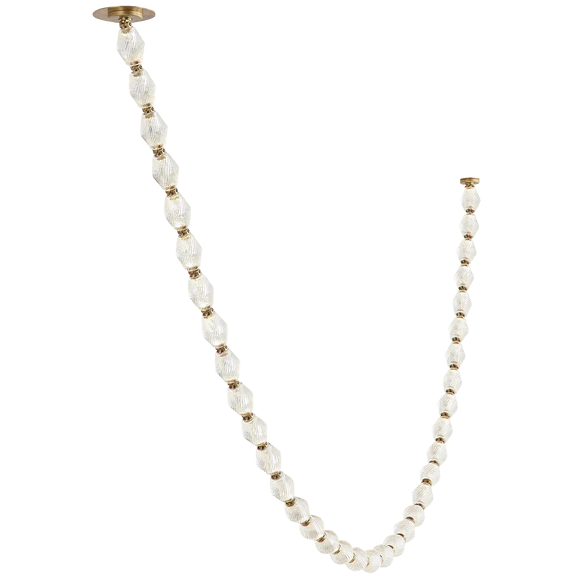 HomeDor Modern Glass Pearl Necklace Pendnat Chandelier