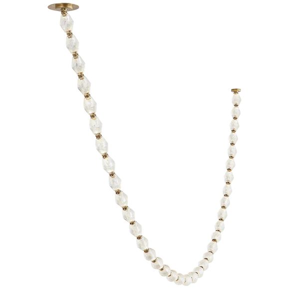 HomeDor Modern Glass Pearl Necklace Pendnat Chandelier