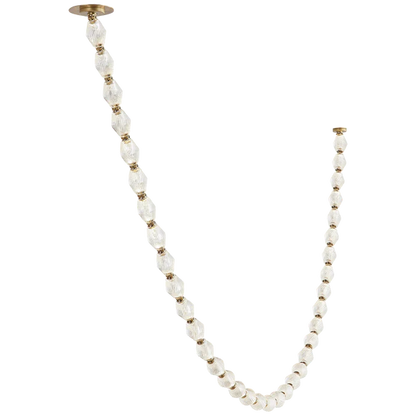 HomeDor Modern Glass Pearl Necklace Pendnat Chandelier