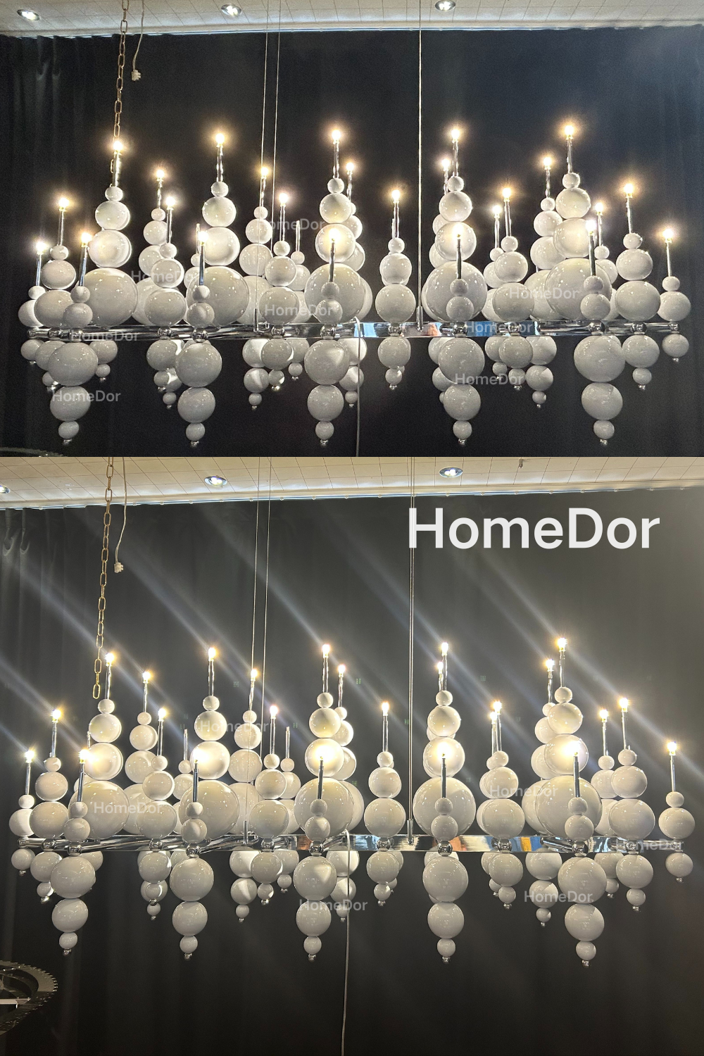 HomeDor Premium Modern Orb Cluster Chandelier