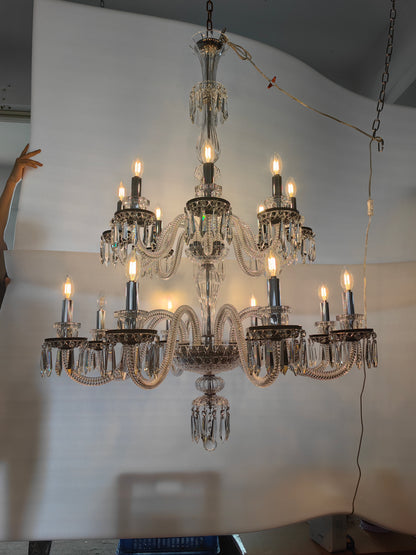 HomeDor Premium Luxury Diva Vintage Candle Crystal Chandelier