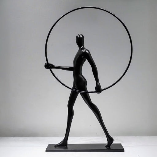 HomeDor Creative Figure Grasping Ring Standing Figure Sculpture