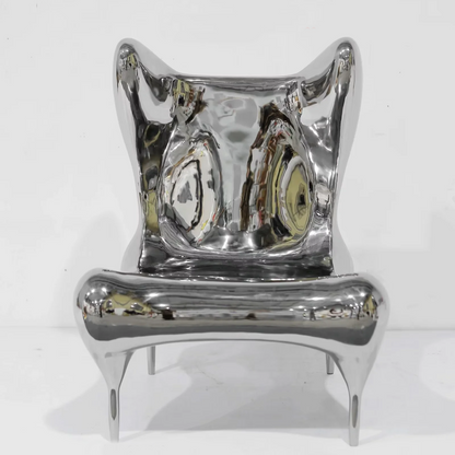 HomeDor Artistic Polishing Stainless Steel Chair