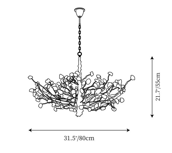 Clearance | Creative Design Glass Branch Chandelier