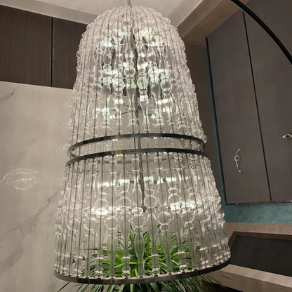 HomeDor Creative Handmade Glass Cage Chandelier