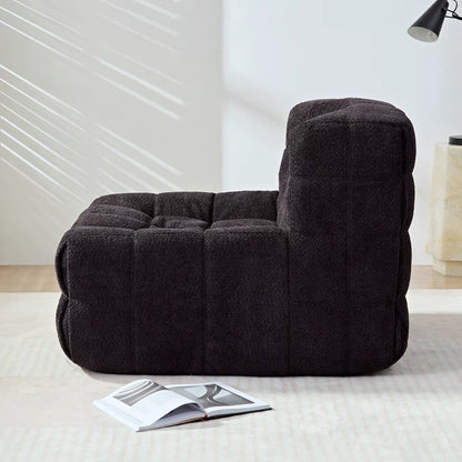 HomeDor Comfy Lounge Teddy Fluff Fabric Beanbag Sofa Chair