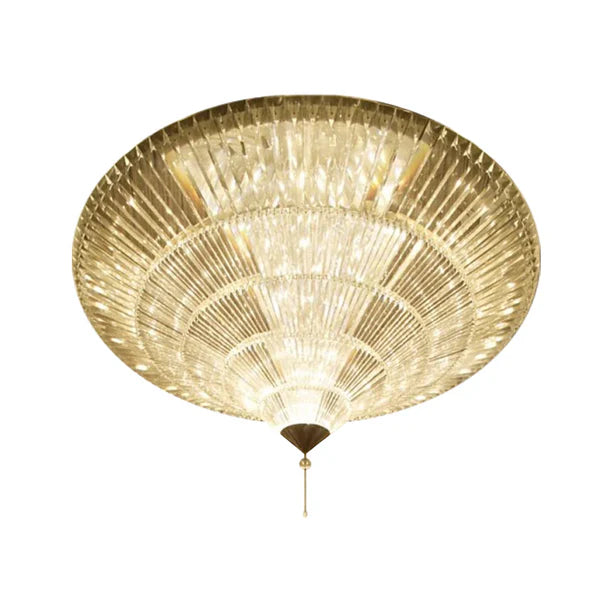 HomeDor Modern Premium Luxury Round Cone Crystal Chandelier