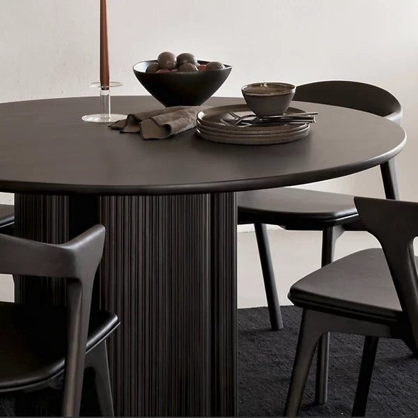 HomeDor Round Roller Dining Table