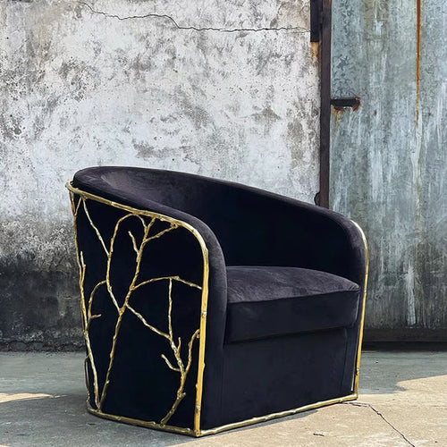 HomeDor Luxury Crafted Brass Branches Sofa Chair