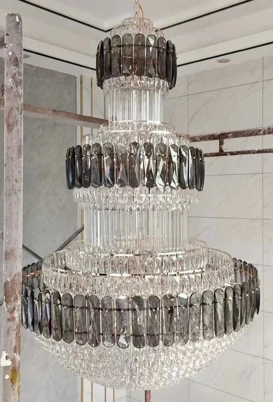 HomeDor Premium Extra Large Luxury Gourd Shape Crystal Chandelier