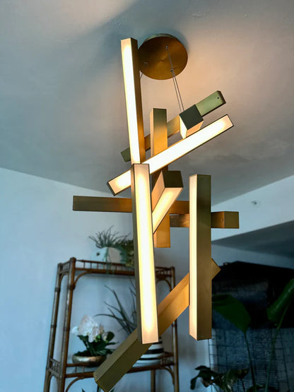 HomeDor Modern Vertical Geometric Pendant