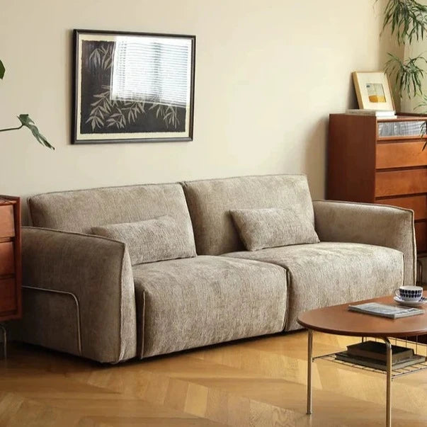 HomeDor Scandinavian Medieval Style Chenille Straight Sofa
