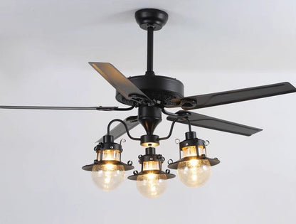 HomeDor  Modern Creative Industrial Style Ceiling Fan Light
