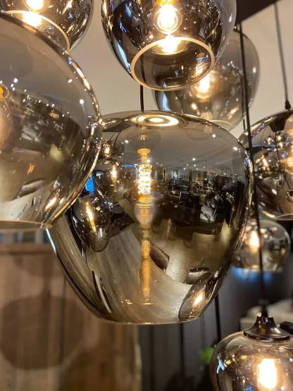 Mehrköpfige Luccian-Hängeleuchte aus Glas