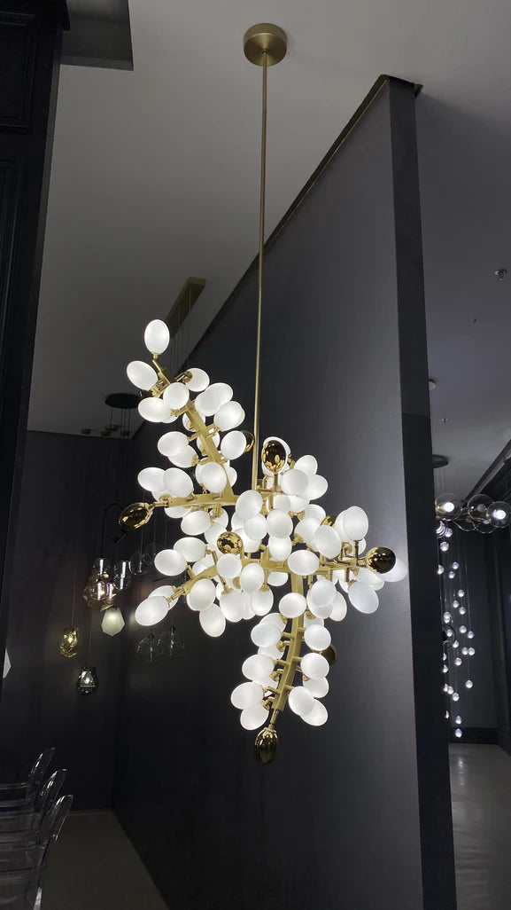 HomeDor Premium Creative Designer White Grape Chandelier