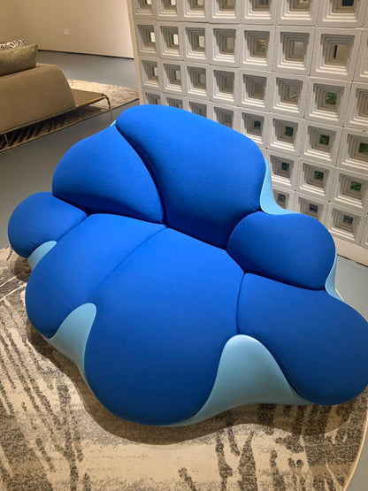 HomeDor Creative Fiberglass Fabric Blue Cloud Sofa