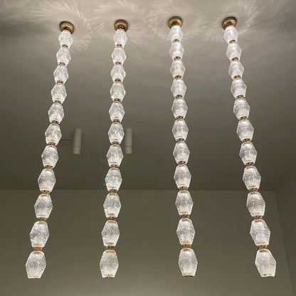 HomeDor Modern Glass Pearl Necklace Pendnat Chandelier