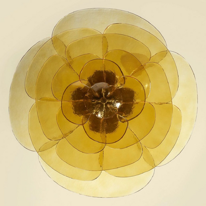 HomeDor Multi-Layer Transparent Flower Shape Chandelier