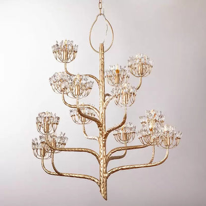 HomeDor Vintage Creative Brass Tree Branch Chandelier