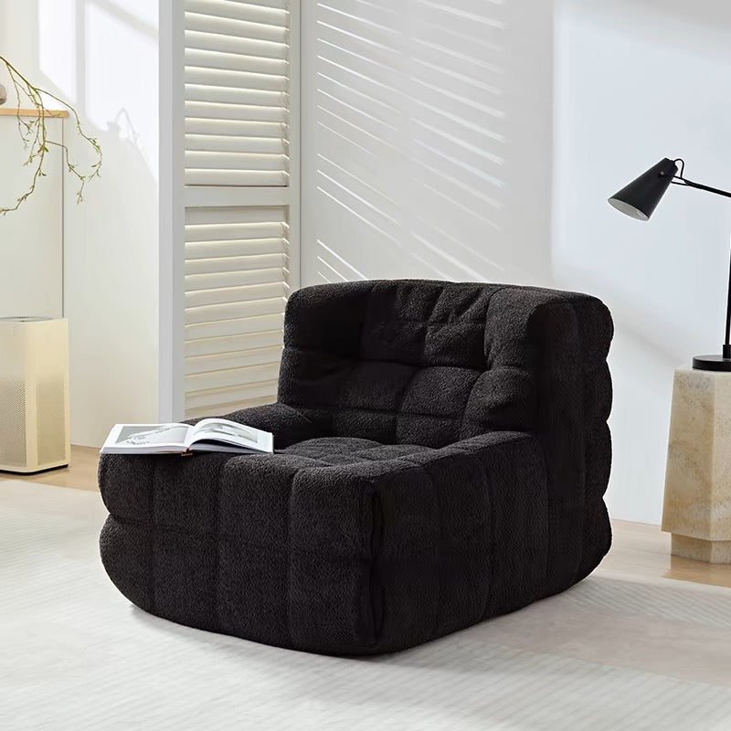 HomeDor Comfy Lounge Teddy Fluff Fabric Beanbag Sofa Chair