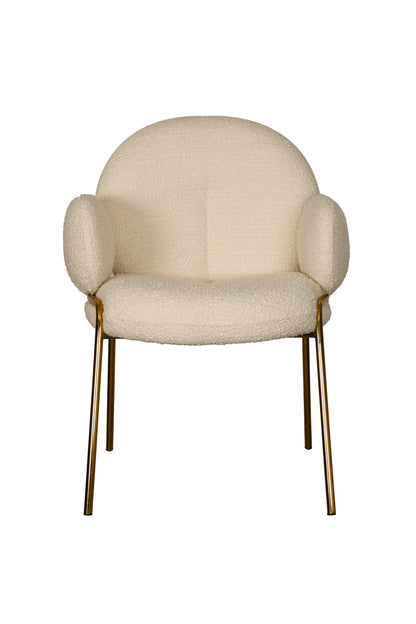 Clearance | White Fleece Paired Dining Chair