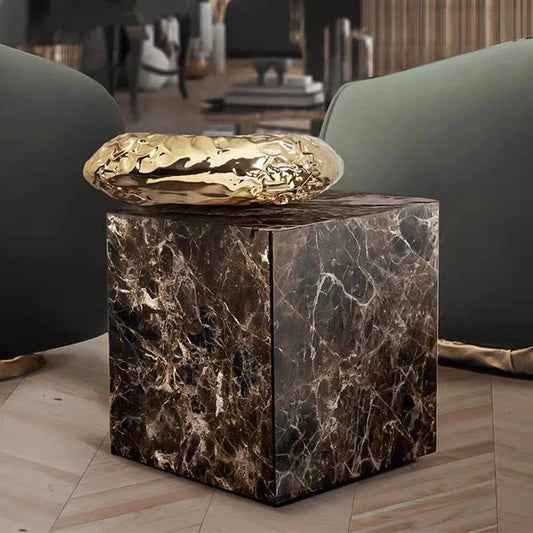 HomeDor Italian Style Marble Side Table