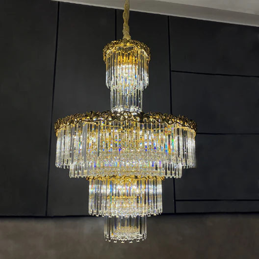 HomeDor Luxury Premium Empire Wreath Crystal Chandelier