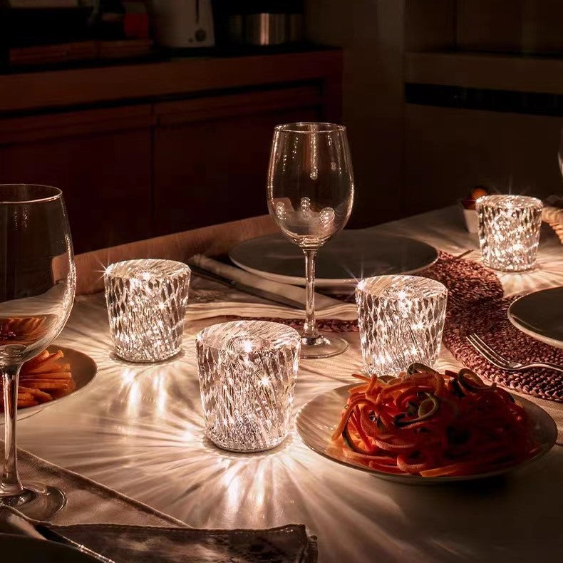 HomeDor Crystal Glass Lamp Decorative Night Light